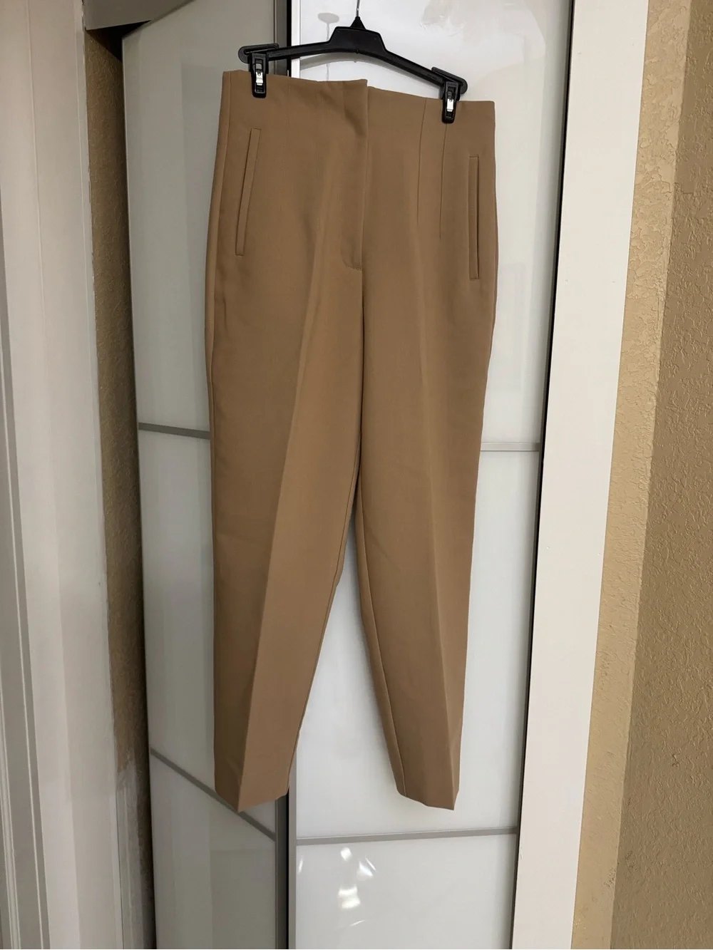 Zara Camel Tailored Women's Tapered Pants - Picture 1 of 3